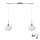 Lámpara colgante LED HARMA con suspensión por cable 2xE27/60W/230V cromo mate/blanco