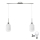 Lámpara colgante LED HARMA suspendida en cable 2xE27/60W/230V cromo mate/blanco