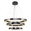 Lámpara colgante LED JESI con cable, 99W/230V, 3000K, Ø 100 cm, plateada
