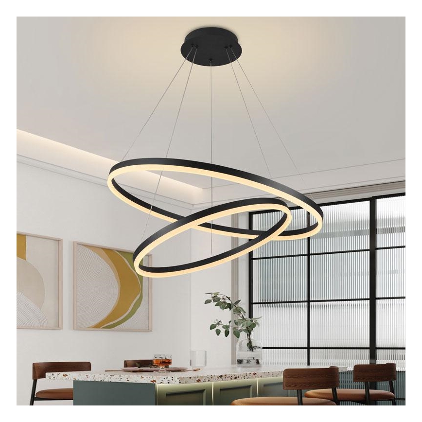 Lámpara colgante LED regulable con cable LED/100W/230V 3000-6500K Ø 80 cm + mando a distancia