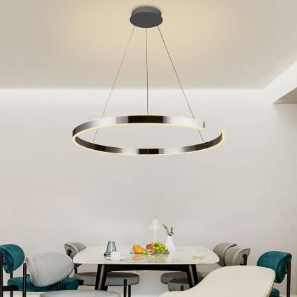 Lámpara colgante LED regulable con cable LED/100W/230V 3000-6500K Ø 80 cm + mando a distancia