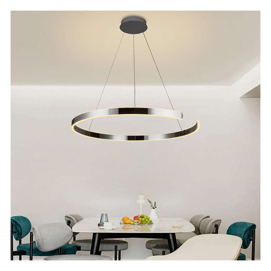 Lámpara colgante LED regulable con cable LED/100W/230V 3000-6500K Ø 80 cm + mando a distancia