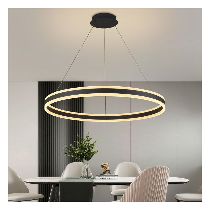 Lámpara colgante LED regulable con cable LED/110W/230V 3000-6500K Ø 80 cm + mando a distancia