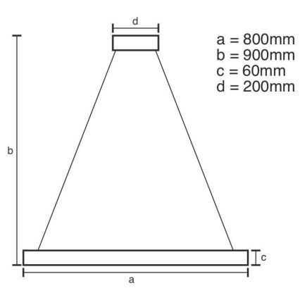 Lámpara colgante LED regulable con cable LED/110W/230V 3000-6500K Ø 80 cm + mando a distancia