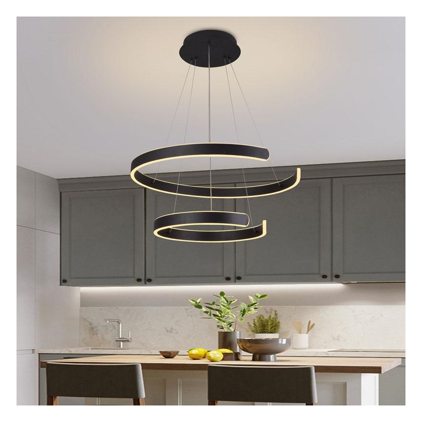 Lámpara colgante LED regulable con cable LED/120W/230V 3000-6500K Ø 60 cm + mando a distancia