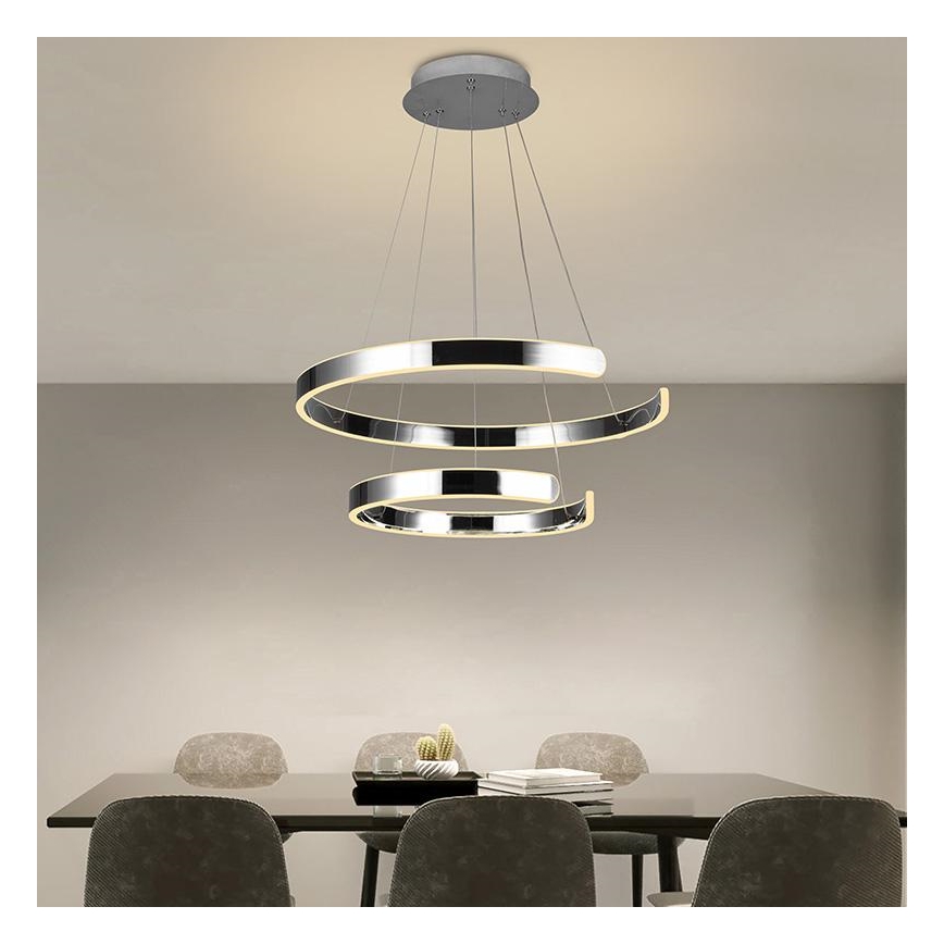 Lámpara colgante LED regulable con cable LED/120W/230V 3000-6500K Ø 60 cm + mando a distancia