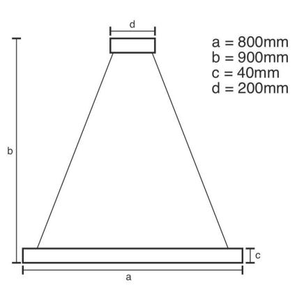 Lámpara colgante LED regulable con cable LED/55W/230V 3000-6500K Ø 80 cm + mando a distancia