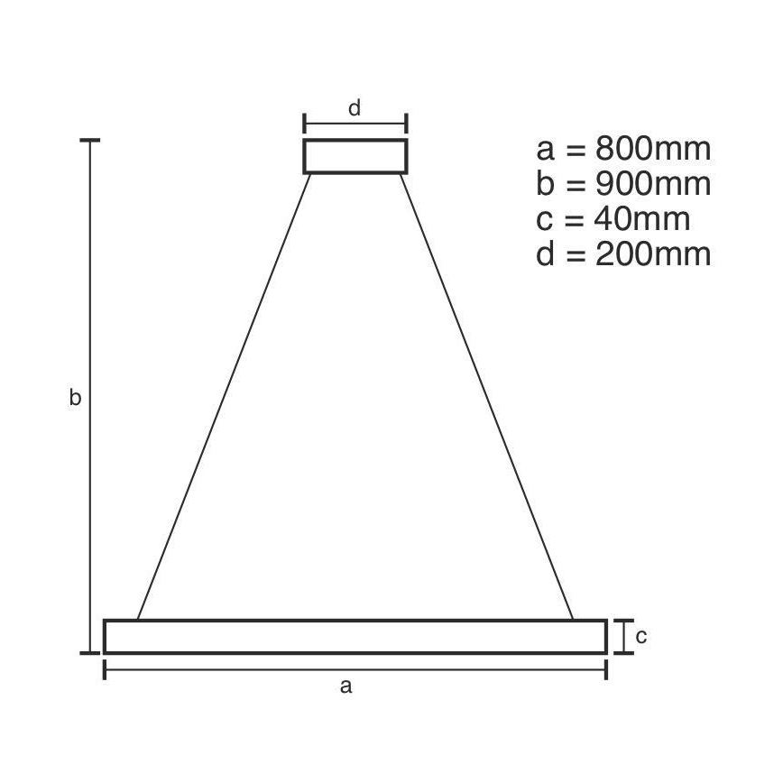 Lámpara colgante LED regulable con cable LED/55W/230V 3000-6500K Ø 80 cm + mando a distancia