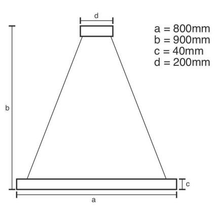 Lámpara colgante LED regulable con cable LED/55W/230V 3000-6500K Ø 80 cm + mando a distancia