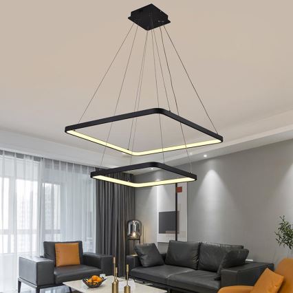 Lámpara colgante LED regulable en cable LED/90W/230V 3000-6500K + mando a distancia