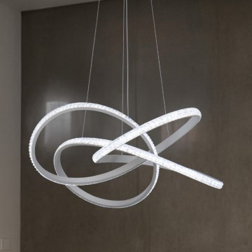 Lámpara colgante LED regulable con cable de suspensión LED/95W/230V 3000-6500K diámetro 57 cm + mando a distancia