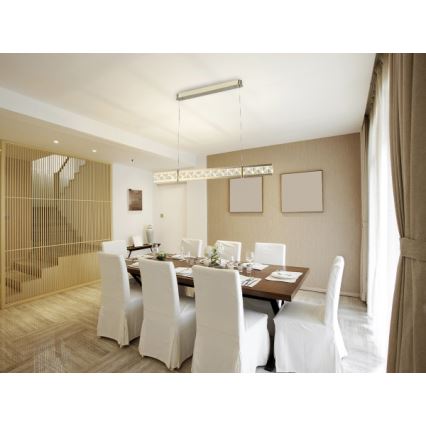 Lámpara colgante de cristal regulable con cable ENRIQUE LED/20W//230V 3000-6000K + mando a distancia