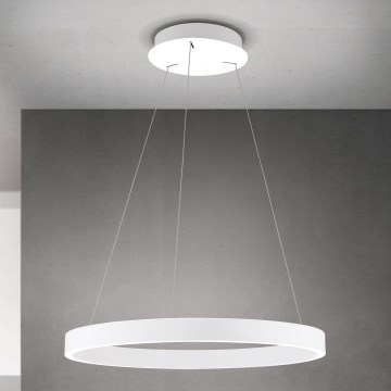 Lámpara colgante LED regulable con cable KOLK LED/60W/230V 2700/3000/4000K diámetro 60 cm blanca