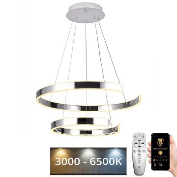 Lámpara colgante LED regulable con cable LED/120W/230V 3000-6500K Ø 60 cm + mando a distancia
