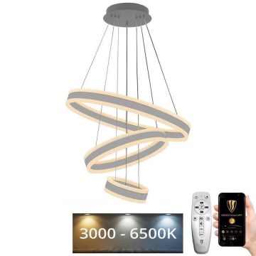 Lámpara colgante LED regulable con cable LED/165W/230V 3000-6500K Ø 60 cm + mando a distancia