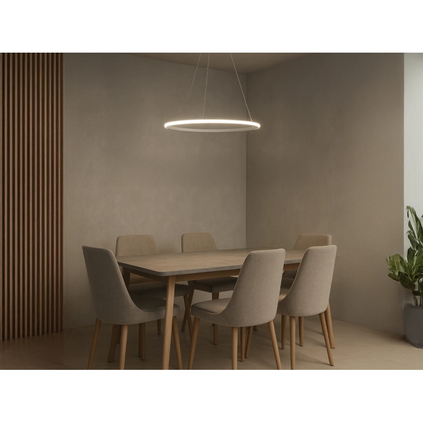 Lámpara colgante LED regulable con cable, 32W, 230V, 3000-6500K, diámetro 60 cm — con mando a distancia