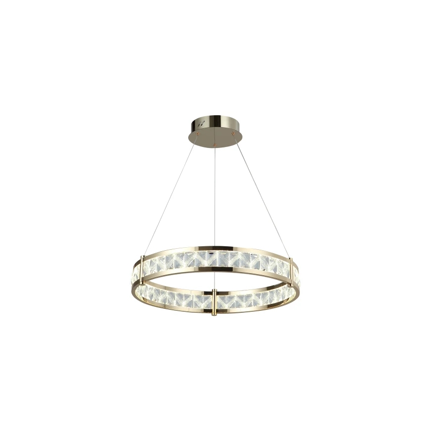 Lámpara colgante de cristal LED regulable con cable ENRIQUE LED/40W//230V 3000-6000K diám. 60 cm + mando a distancia