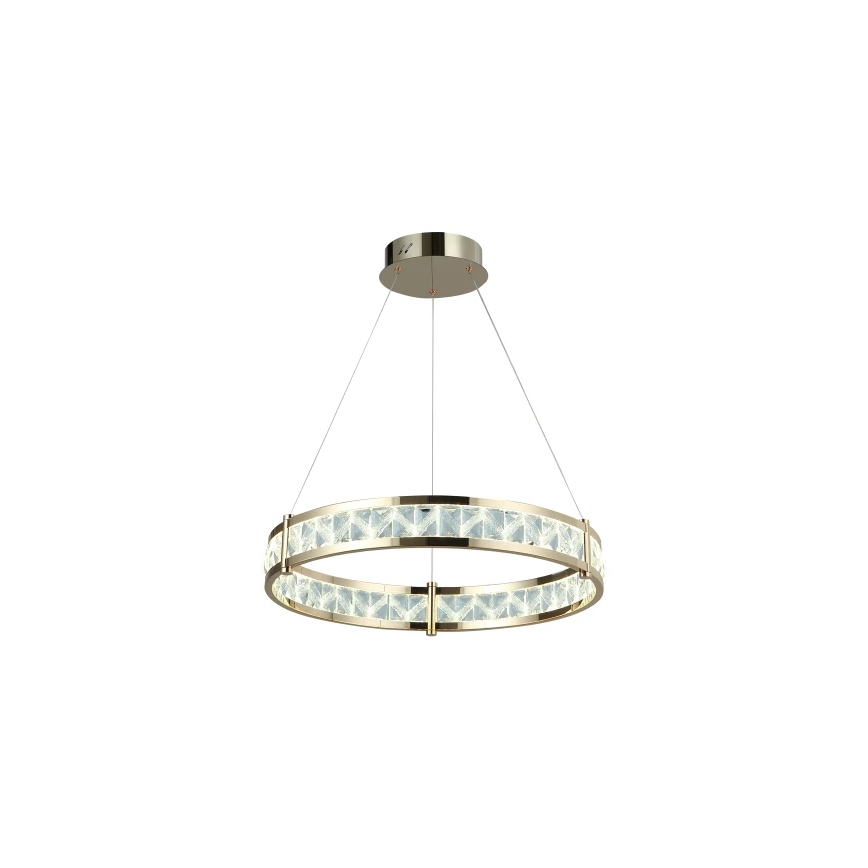 Lámpara colgante de cristal LED regulable con cable ENRIQUE LED/40W//230V 3000-6000K diám. 60 cm + mando a distancia