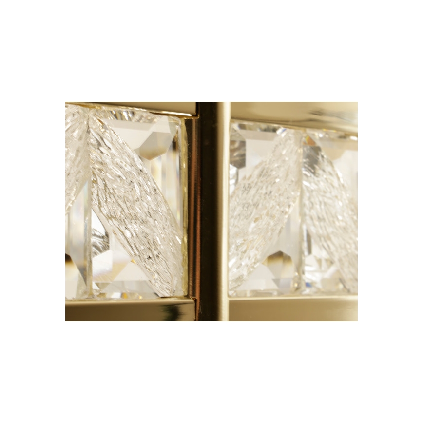 Lámpara colgante de cristal LED regulable con cable ENRIQUE LED/40W//230V 3000-6000K diám. 60 cm + mando a distancia