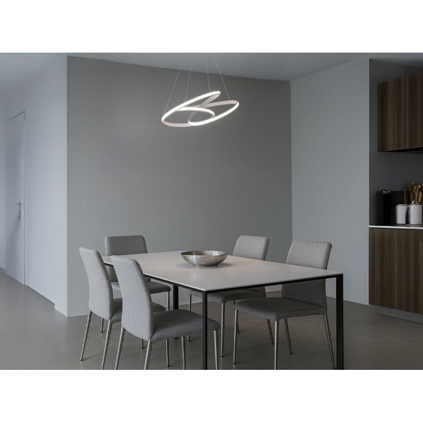 Lámpara colgante LED regulable suspendida por cable LED/85W/230V 3000-6500K Ø 49 cm + mando a distancia