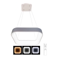 Lámpara colgante LED regulable en cable NEST LED/40W/230V 3000-6500K gris + mando a distancia