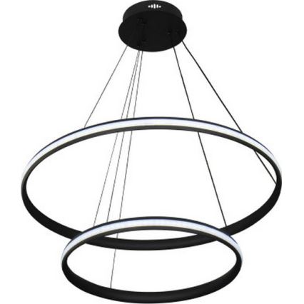 Lámpara colgante LED regulable en cable, 90W/230V, 3000–6500K, Ø 60 cm + control remoto