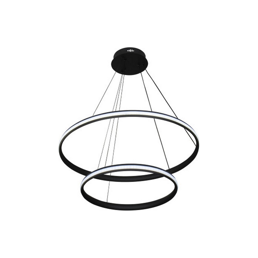 Lámpara colgante LED regulable en cable, 90W/230V, 3000–6500K, Ø 60 cm + control remoto
