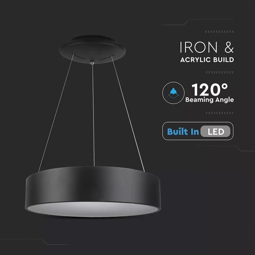 Lámpara colgante LED regulable suspendida por cable LED/30W/230V