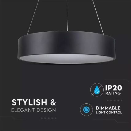 Lámpara colgante LED regulable suspendida por cable LED/30W/230V