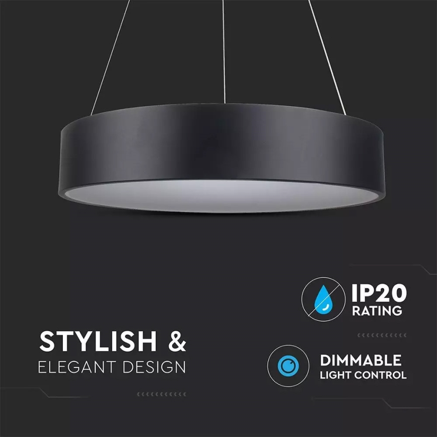 Lámpara colgante LED regulable suspendida por cable LED/30W/230V