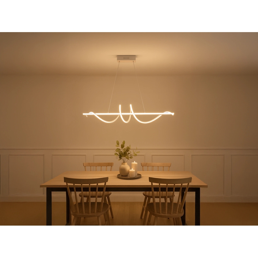 Lámpara colgante LED regulable suspendida por cable LED/50W/230V 3000-6500K 100 cm + mando a distancia