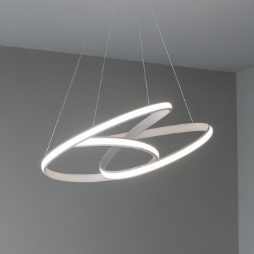 Lámpara colgante LED regulable suspendida por cable LED/85W/230V 3000-6500K Ø 49 cm + mando a distancia