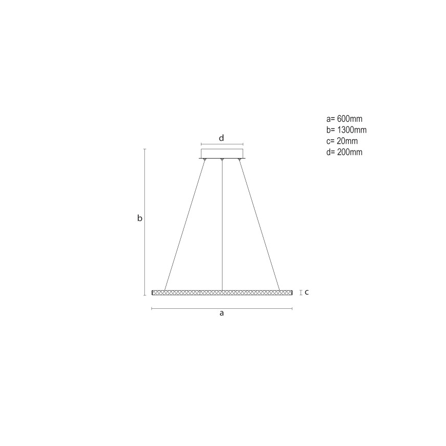 Lámpara colgante LED regulable con cable LED/90W/230V 3000-6500K diámetro 60 cm + mando a distancia