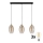 Lámpara colgante LED SEBO suspendida por cable 3xE27/15W/230V negra/beige ahumado