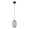 Lámpara colgante LED suspendida en cable BONNIE LED/10W/230V 3000K negra