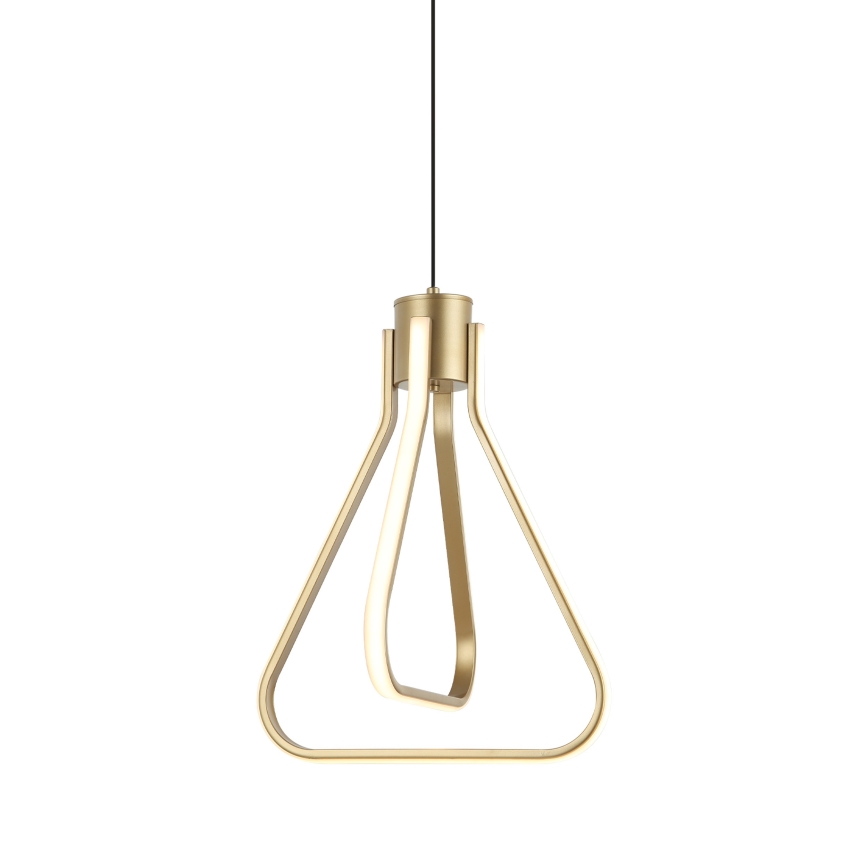 Lámpara colgante LED ZING con cable LED/19W/230V dorada