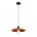 Lámpara colgante LITO con cable 1xE27/15W/230V cobre/verde