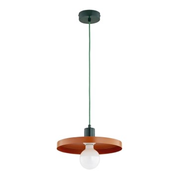 Lámpara colgante LITO con cable 1xE27/15W/230V cobre/verde