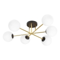 Lámpara colgante MAGNUM 6xE14/10W/230V blanco/dorado/negro