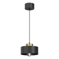 Lámpara colgante MARTI 1xE27/15W/230V negro/dorado
