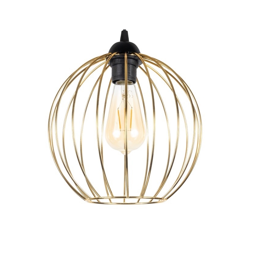 Lámpara colgante MATT 1xE27/60W/230V negro/dorado
