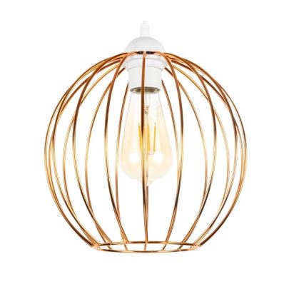 Lámpara colgante MATT 2xE27/60W/230V araña blanco/cobre