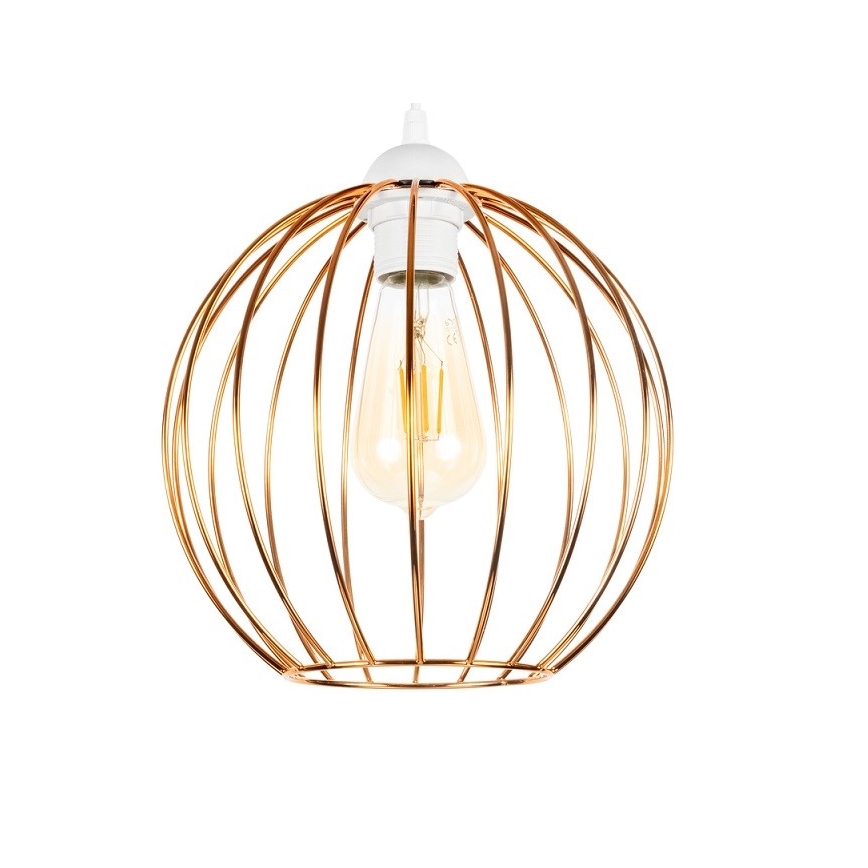 Lámpara colgante MATT 2xE27/60W/230V araña blanco/cobre