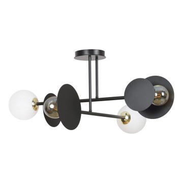 Lámpara colgante MINERVA 2xE27/15W + 2xE14/10W/230V negro