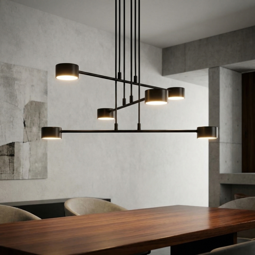 Lámpara colgante MODUS 6xGX53/10W/230V negro