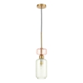 Lámpara colgante MOLLY 1xE14/40W/230V diá. 12 cm dorado/verde/rosa