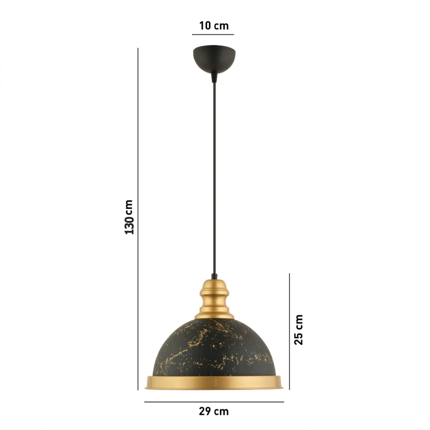 Lámpara colgante MONZA 1xE27/40W/230V Ø 29 cm negro/bronce