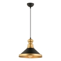 Lámpara colgante MONZA 1xE27/40W/230V Ø 30 cm negro/dorado