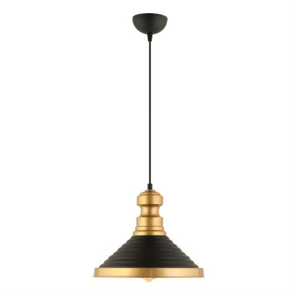 Lámpara colgante MONZA 1xE27/40W/230V Ø 30 cm negro/dorado