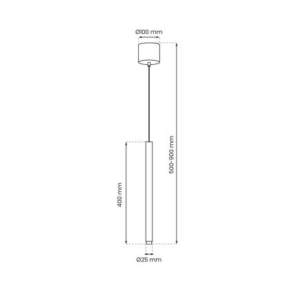 Lámpara colgante MONZA 1xG9/8W/230V negro
